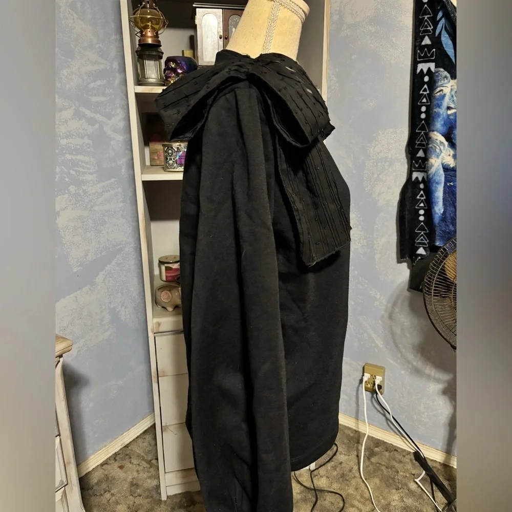 Zara Women's Black bow Sweater medium - Picture 6 of 10
